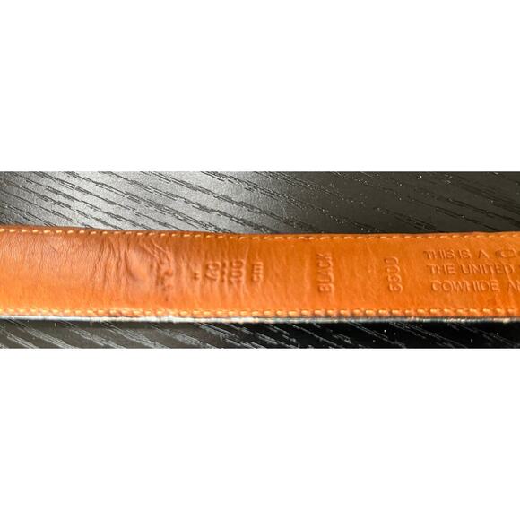 Vintage Coach Classic Preppy Style Black Leather Belt with Brass Buckle main image 9
